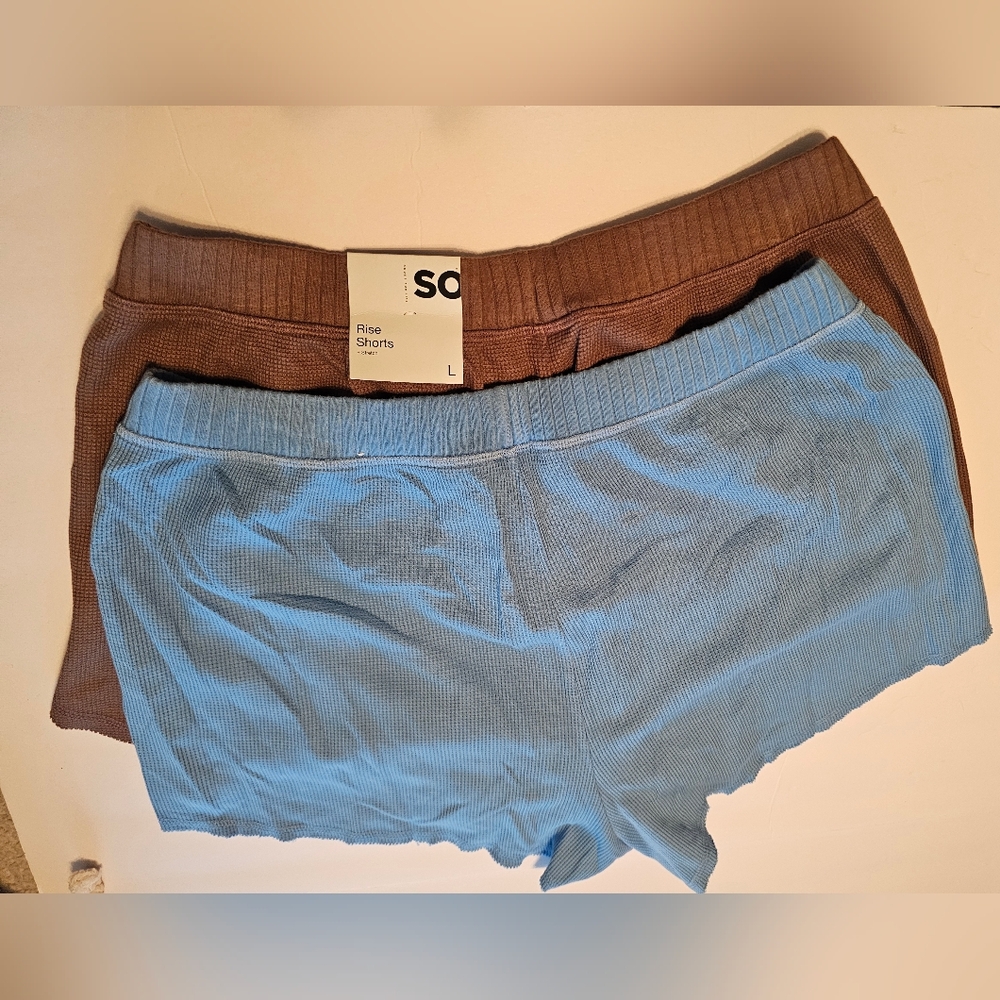 SO Women's Athletic Shorts - Blue and Brown